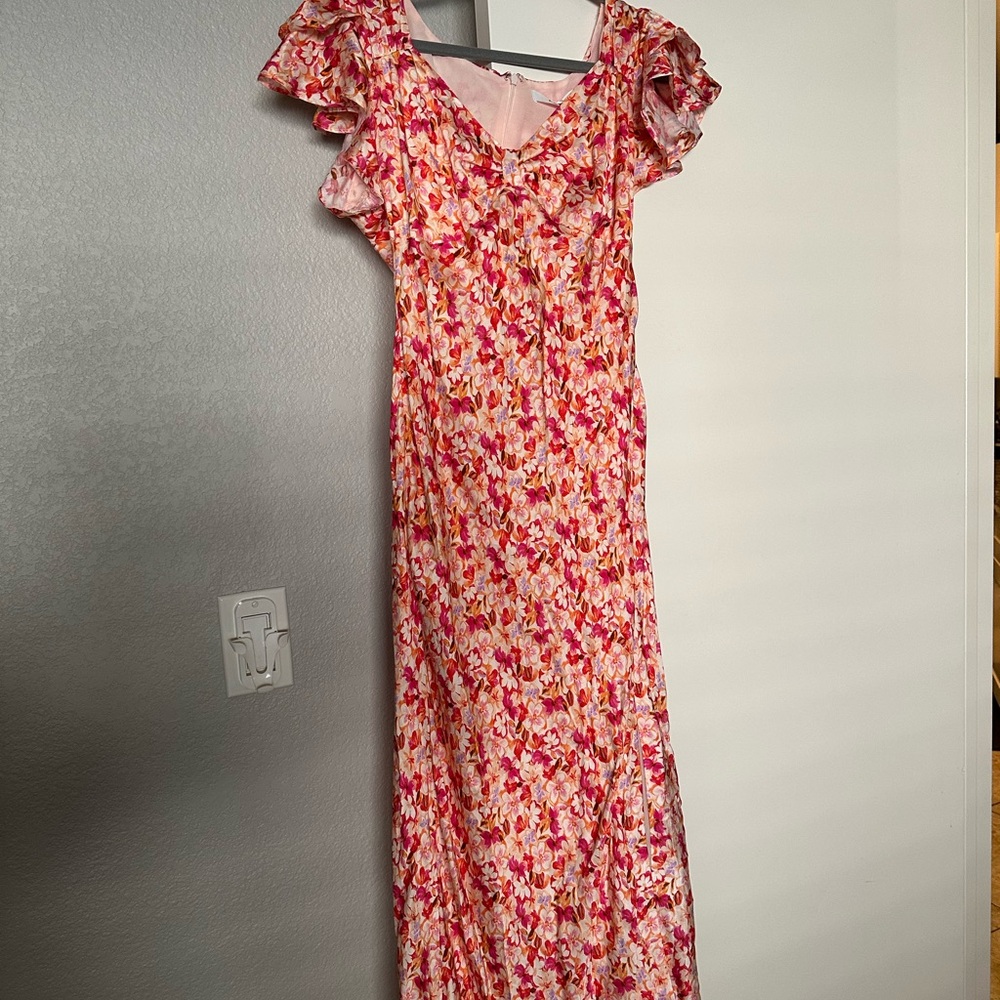 Astr the Label Maisy Dress Pink Multi Ditsy